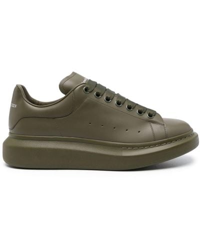 Alexander McQueen Oversized Leather Trainers - Men's - Calf Leather/rubber - Green