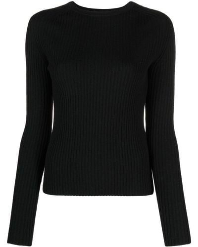 Totême Ribbd-knit Sweater - Black