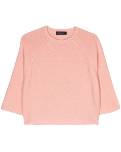 Fabiana Filippi Sequin-embellished Knitted Sweater - Pink