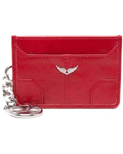 Zadig & Voltaire Sunny Pass Leather Card Holder - Red
