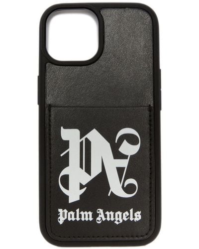 Palm Angels Monogram Iphone 15 Pro Case - Black