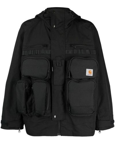 Junya Watanabe Multi-pockets hooded jacket - Nero
