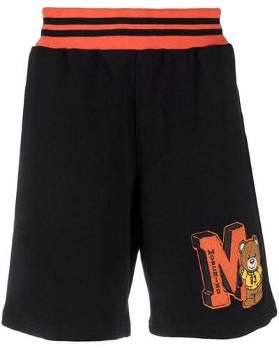 Moschino Teddy Bear Motif Shorts - Black