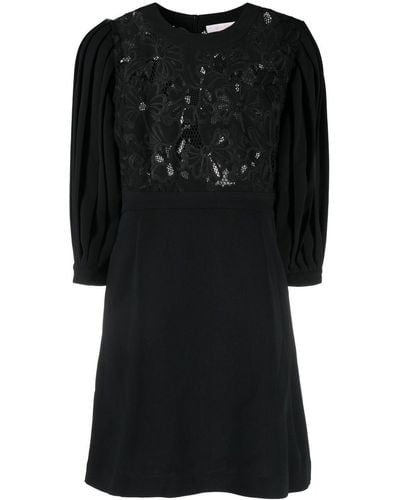 See By Chloé Mini-jurk Met Bloemenprint - Zwart