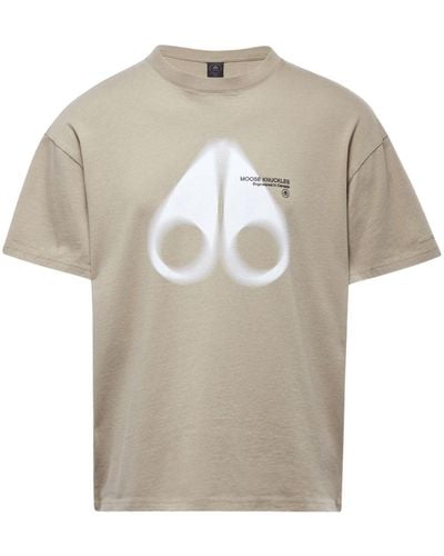 Moose Knuckles T-shirt Maurice con stampa - Grigio