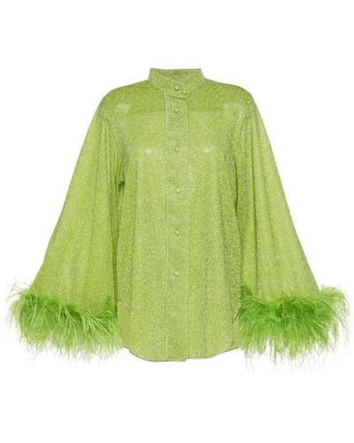 Oséree Lumière Plumage Shirt - Green