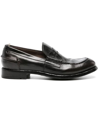 Officine Creative Balance 017 Leather Penny Loafers - Black