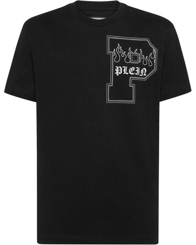 Philipp Plein T-Shirt mit Logo-Print - Schwarz