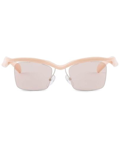 Prada Runway Geometric-frame Sunglasses - Pink