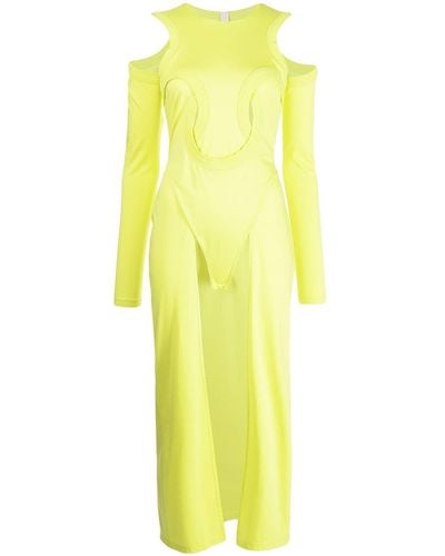 Dion Lee Cut-out Detail Bodysuit - Yellow