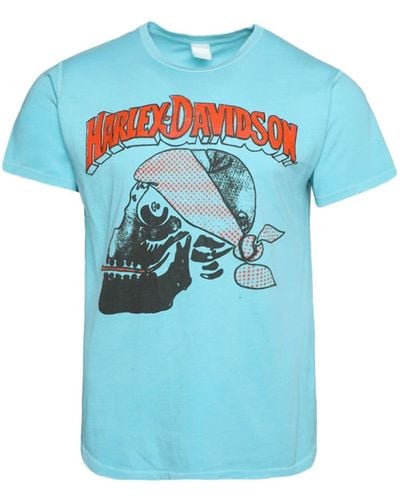 MadeWorn Harley Davidson プリント Tシャツ - ブルー