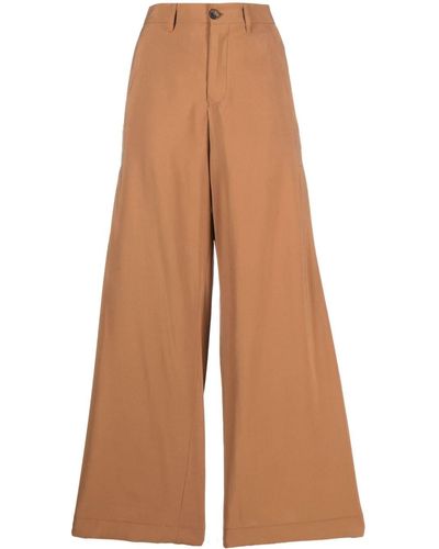 Societe Anonyme Mid-rise Palazzo Trousers - Brown