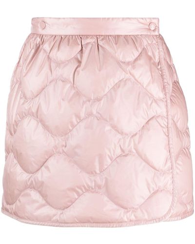Moncler Padded Quilted Miniskirt - Pink