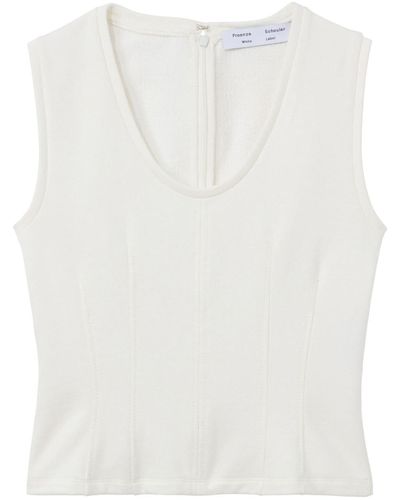 PROENZA SCHOULER WHITE LABEL U-neck Tank Top - ホワイト