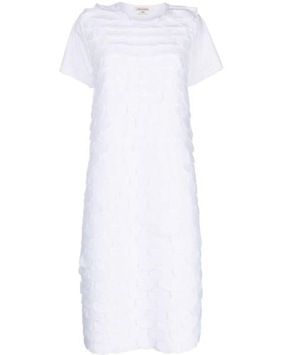 Comme des Garçons Scale-effect T-shirt Dress - White