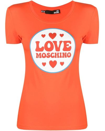 Love Moschino ロゴ Tシャツ - オレンジ