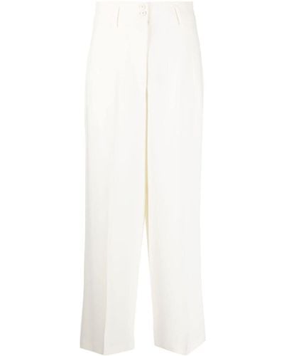 Alberto Biani Wide-leg Tailored Pants - White