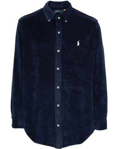 Polo Ralph Lauren Polo Pony Terry-cloth Shirt - Blue