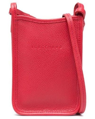 Longchamp Le Foulonné Leather Phone Case - Red