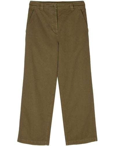 Aspesi Mid-rise Cropped Trousers - Green