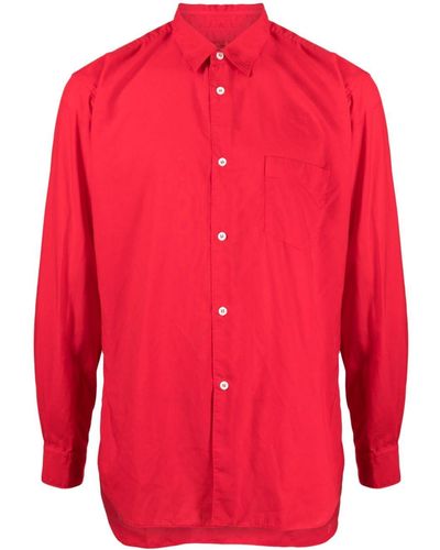 Comme des Garçons Patch-pocket Long-sleeved Shirt - Red