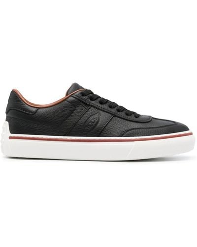 Tod's Logo-debossed Leather Trainers - Black