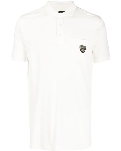 Automobili Lamborghini Logo-patch Short-sleeve Polo Shirt - White