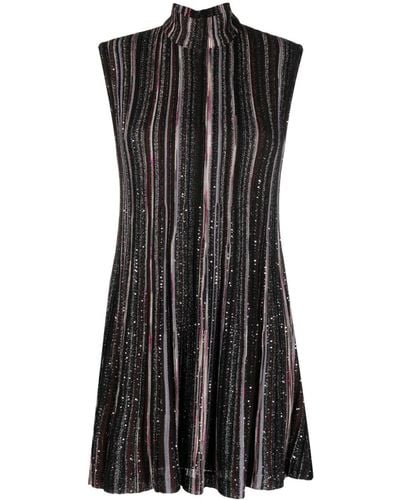 Missoni Sequin-embellished Striped Minidress - Black