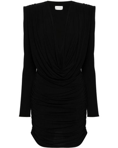 Magda Butrym Draped Cowl-neck Mini Dress - Black