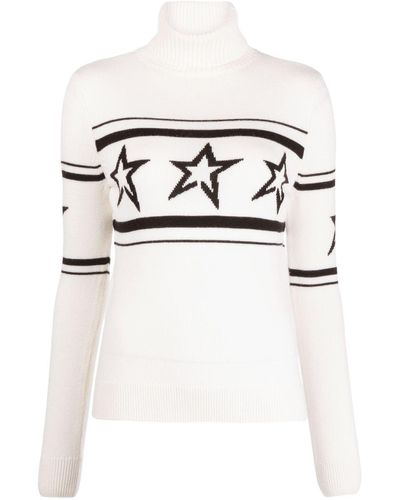 Perfect Moment Chopper Roll-neck Sweater - White