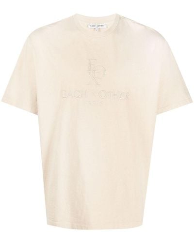 Each x Other Logo-embroidered Cotton T-shirt - White