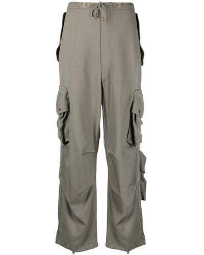 DARKPARK Blair Cotton Cargo Trousers - Grey