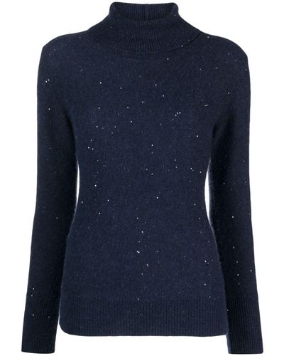 Fabiana Filippi Roll-neck Long-sleeve Sweater - Blue