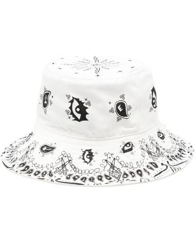 Haculla Paisley Reversible Bucket Hat - White