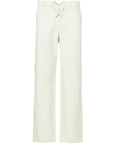 AV VATTEV Jukebox Mid-rise Straight-leg Trousers - White