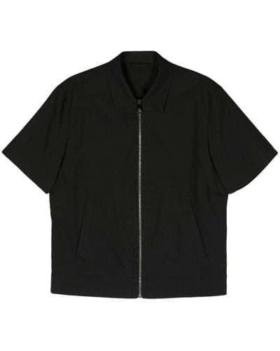 Neil Barrett Overhemd Met Korte Mouwen En Rits - Zwart