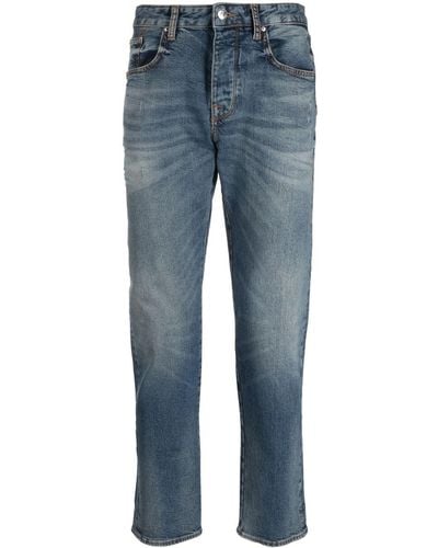 Armani Exchange Jeans affusolati con applicazione - Blu