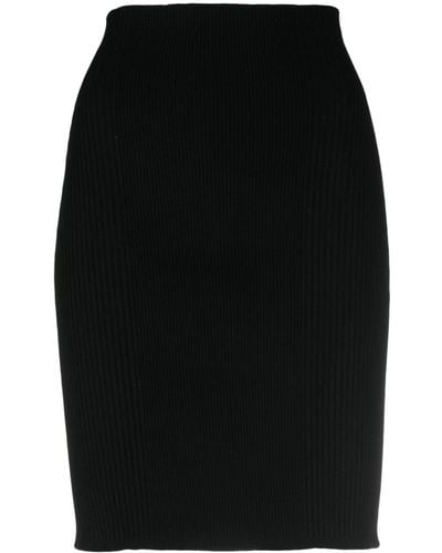 Aeron Ribbed-knit Miniskirt - Black