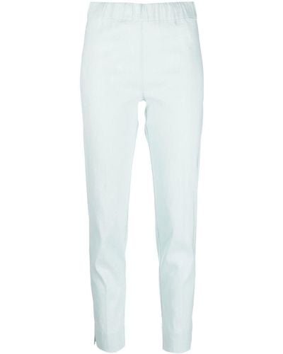D.exterior Elasticated-waist Slim-cut leggings - White