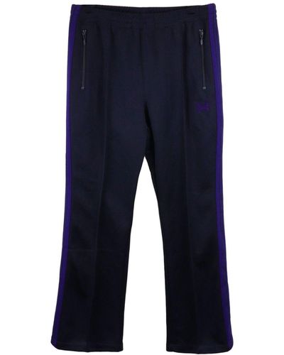 Needles Two-tone Velour Track Trousers - Blue