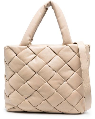 Officine Creative Quilted Leather Tote Bag - Natural