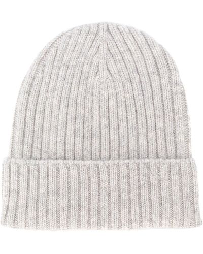 Dell'Oglio Intarsia Knit Hat - Grey