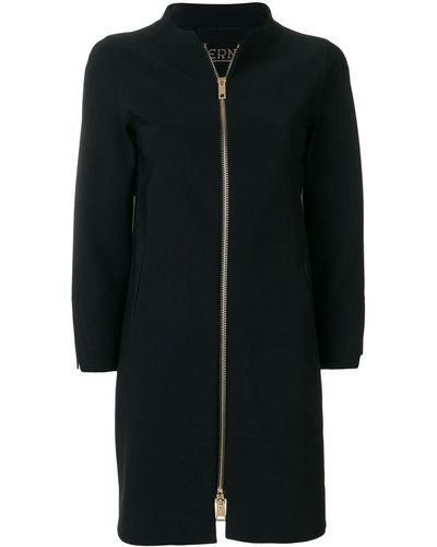 Herno Straight-fit Zip Up Coat - Blue
