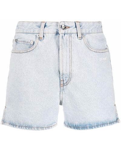 Off-White c/o Virgil Abloh Jeans-Shorts mit Diag-Print - Blau