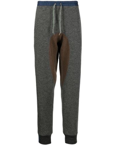 Kolor Drawstring-waistband Knitted Pants - Gray
