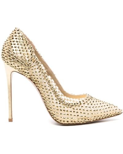 Le Silla Gilda 120mm Crystal Court Shoes - Metallic
