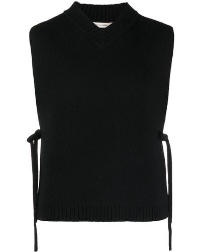 Craig Green Lace-up Fine-knit Vest - Black