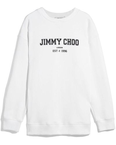 Jimmy Choo Jc University Logo-print Sweatshirt - White