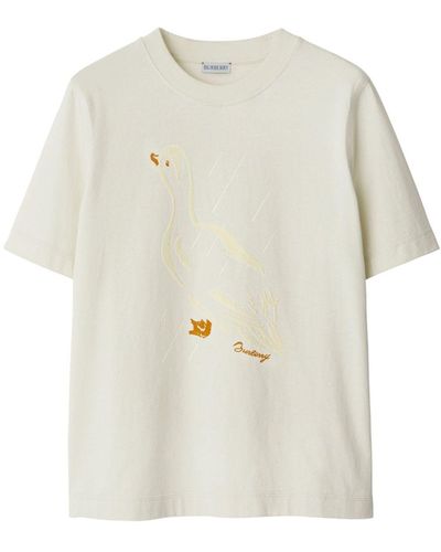 Burberry Duck Cotton T-shirt - White