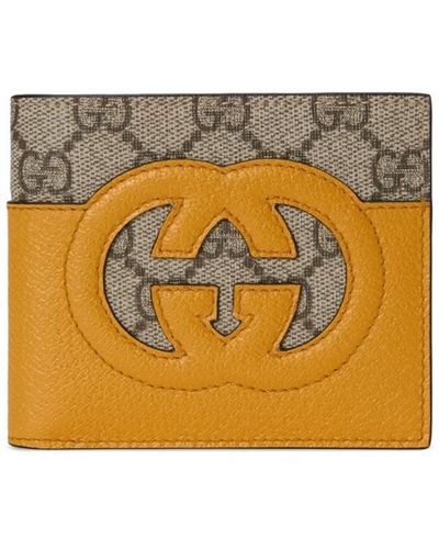 Gucci Portemonnaie mit Monogramm - Orange